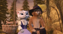 Puss In Boots Pus And Dulcinea GIF - Puss In Boots Pus And Dulcinea Dulcinea And Pus GIFs