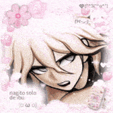 a drawing of a person with the words nagito solo de ibu on the bottom