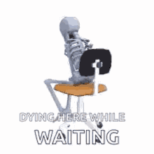 Waiting For Help Waiting GIF - Waiting For Help Waiting Skeleton GIFs
