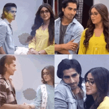 a collage of images of a man and a woman