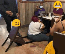 Swiftsmantics Fat Girl Broken Chair Covering Mouth GIF - Swiftsmantics Fat Girl Broken Chair Covering Mouth GIFs