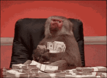 Monkey With Money Happy Withmoney GIF - Monkey With Money Happy Withmoney Swag GIFs