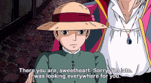 Howls Moving Castle There You Are Sweetheart GIF - Howls Moving Castle There You Are Sweetheart Sophie GIFs
