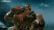 a video game scene with a gifkaro logo on the bottom right