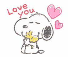 Snoopy Love You GIF - Snoopy Love You Woodstuck GIFs