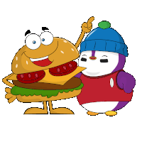 Cheeseburger Hamburger Sticker