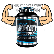 a bottle of nutrilab whey pro 2.0 protein drink powder with sweeteners no added sugar