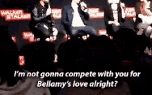Richard Harmon Not Gonna Compete With You GIF - Richard Harmon Not Gonna Compete With You Bellarke GIFs
