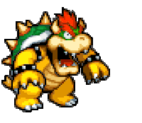 Bowser Fall Over Sticker