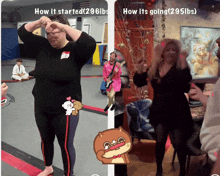 a picture of a woman with the words how it started and how it going on it