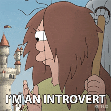 I'M An Introvert Miri GIF - I'M An Introvert Miri Mop Girl GIFs