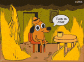 This Is Fine Fire GIF