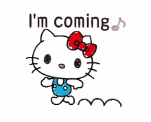Hello Kitty Im Coming GIF - Hello Kitty Im Coming Cartoon GIFs