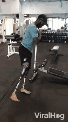 prosthetics hitting the gym pulling leg pull disabled