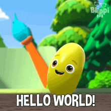 Hello World Beanie The Jelly Bean GIF