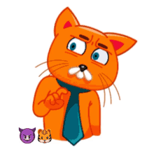 Createdby Anthony Likes2 Perplexed Orange Cat GIF - Createdby Anthony Likes2 Perplexed Orange Cat Wearing A Tie GIFs