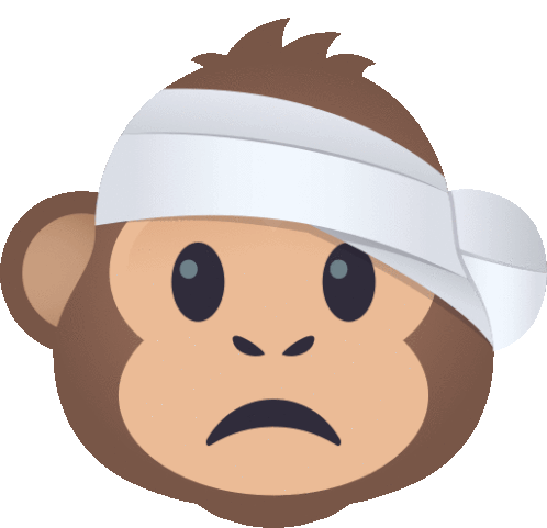 Injured Monkey Monkey Sticker - Injured Monkey Monkey Joypixels Stickers