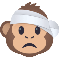 Injured Monkey Monkey Sticker - Injured Monkey Monkey Joypixels Stickers