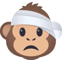 Injured Monkey Monkey Sticker