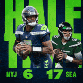 a poster for the seahawks and the jets