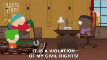 It Is A Violation Of My Civil Rights Kyle Broflovski GIF - It Is A Violation Of My Civil Rights Kyle Broflovski Eric Cartman GIFs