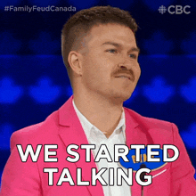 We Started Talking Ryan GIF - We Started Talking Ryan Family Feud Canada GIFs