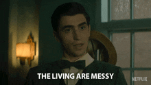 The Living Are Messy Edwin GIF - The Living Are Messy Edwin Dead Boy Detectives GIFs