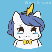 a cartoon unicorn with a lightning bolt on its head