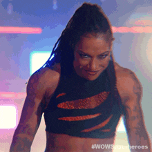 Evil Look The Beast GIF - Evil Look The Beast Wow Women Of Wrestling GIFs