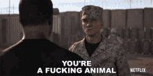 Youre A Fucking Animal Major Reyner GIF - Youre A Fucking Animal Major Reyner Love Death And Robots GIFs