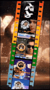a row of film strips with one that says ' id ' on the bottom