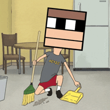 a cartoon character wearing a shirt that says ac dc