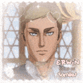a drawing of a man with the name erwin written on it