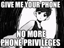 No More Phone Omori Get Off Your Phone GIF - No More Phone Omori Get Off Your Phone Get A Life GIFs