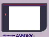 a nintendo game boy screen with a white screen