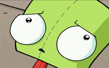 a close up of a cartoon character 's eyes
