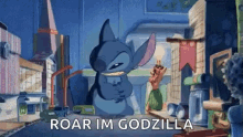 Lilo And Stitch Godzilla GIF - Lilo And Stitch Godzilla Destroy GIFs
