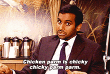 Parks And Rec Chicken GIF - Parks And Rec Chicken Chicken Parm GIFs