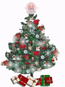 Feliz Navidad Christmas Tree GIF
