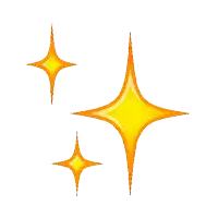 three yellow stars on a white background that look like a smiley face