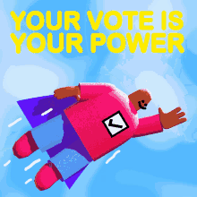 Your Vote Is Your Power Superhero GIF - Your Vote Is Your Power Superhero Superman GIFs