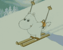 Moomin Ski GIF - Moomin Ski Skiing GIFs