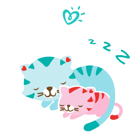 Cat Sleep Sticker - Cat Sleep Moon Stickers