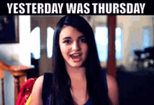 Rebecca Black Friday GIF - Rebecca Black Friday Yesterday Was Thursday GIFs