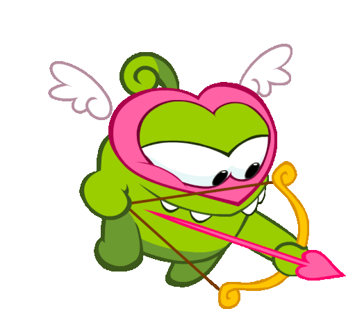 Aiming Om Nom Sticker - Aiming Om Nom Cut The Rope Stickers