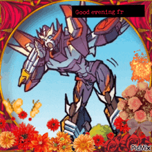 a picture of a robot with the words good evening it