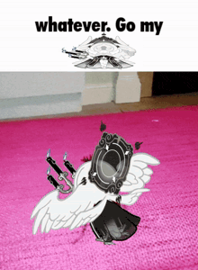 a drawing of a bird with the words whatever go my on it