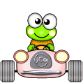Racing Car Frog Sticker - Racing Car Frog Car Stickers