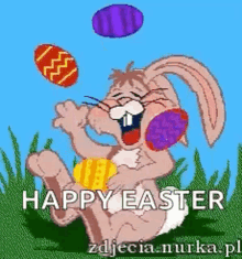 Happy Easter Easter Bunny GIF - Happy Easter Easter Bunny Eggs GIFs