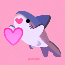 Shark With Heart GIF - Shark With Heart In Love GIFs
